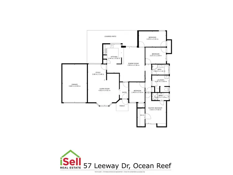 Floorplan of Homely house listing, 57 Leeway Drive, Ocean Reef WA 6027