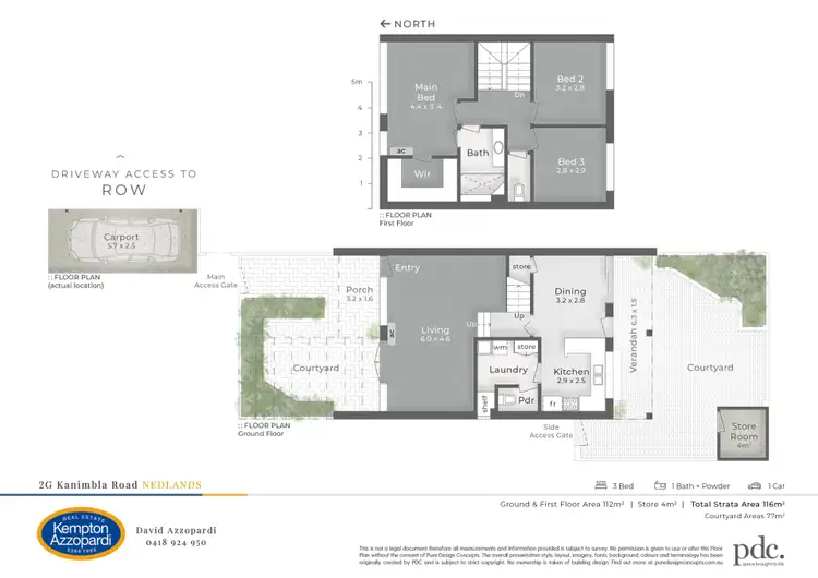 Floorplan of Homely townhouse listing, 2G Kanimbla Rd, Nedlands WA 6009