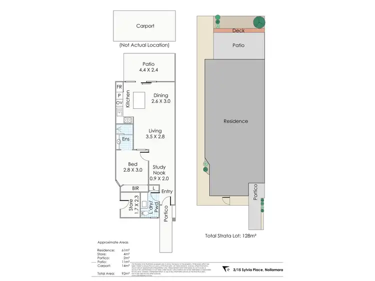 Floorplan of Homely villa listing, 3/15 Sylvia Place, Nollamara WA 6061