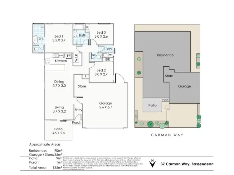 Floorplan of Homely house listing, 37 Carman Way, Bassendean WA 6054