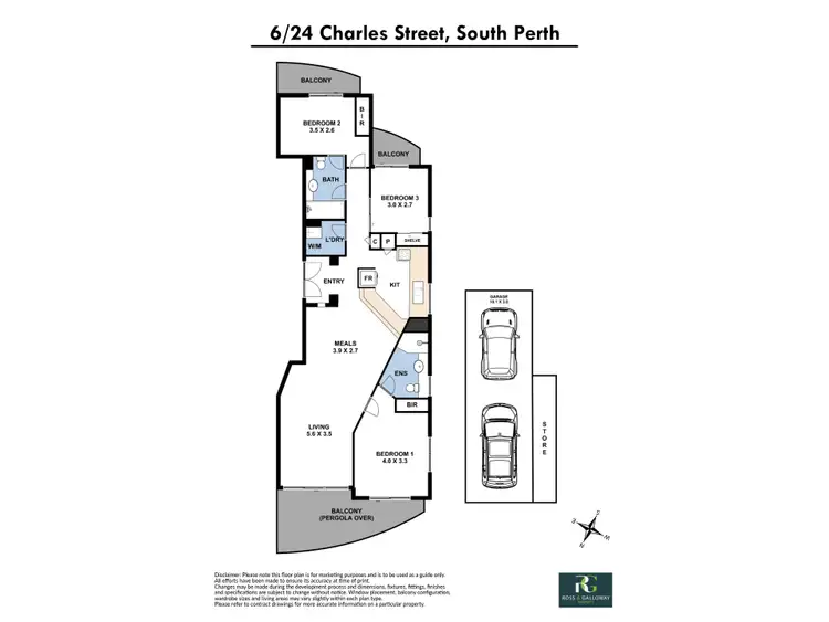 Floorplan of Homely apartment listing, 6/24 Charles Street, South Perth WA 6151
