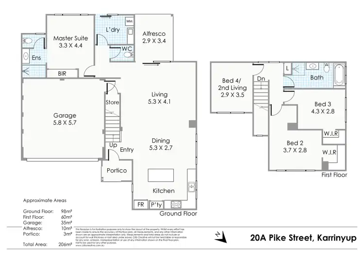 Floorplan of Homely house listing, 20a Pike Street, Karrinyup WA 6018