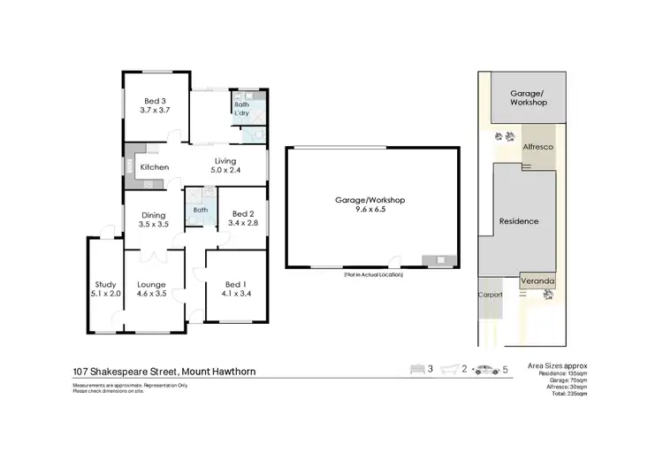 Floorplan of Homely house listing, 107 Shakespeare Street, Mount Hawthorn WA 6016