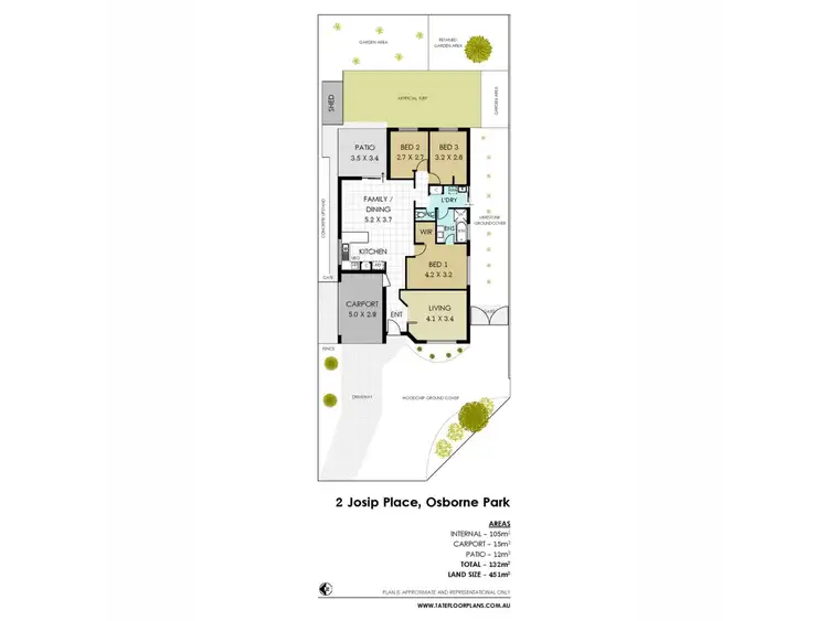 Floorplan of Homely house listing, 2 Josip Place, Osborne Park WA 6017
