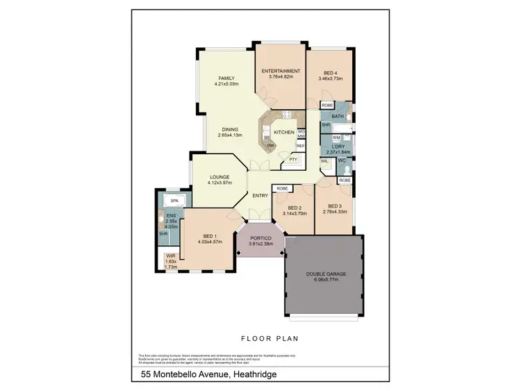 Floorplan of Homely house listing, 55 Montebello Avenue, Heathridge WA 6027