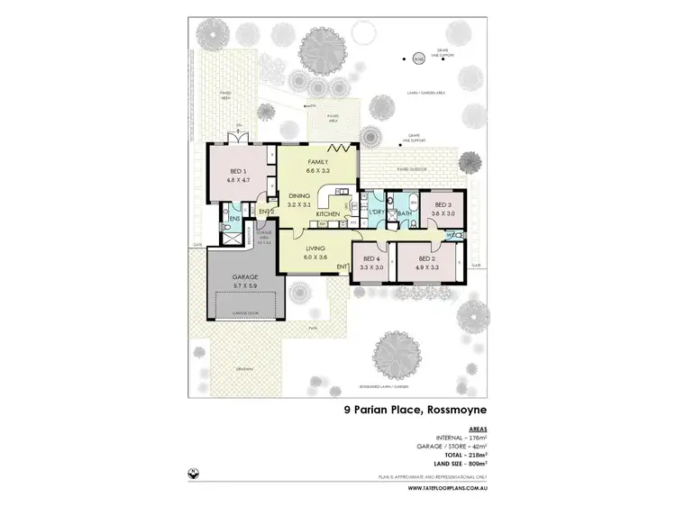 Floorplan of Homely house listing, 9 Parian Place, Rossmoyne WA 6148