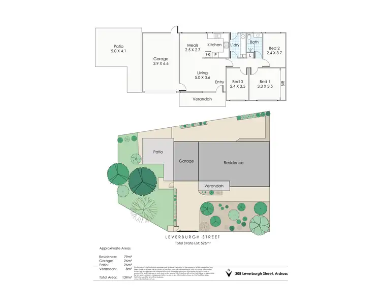 Floorplan of Homely semi-detached listing, 30B Leverburgh Street, Ardross WA 6153