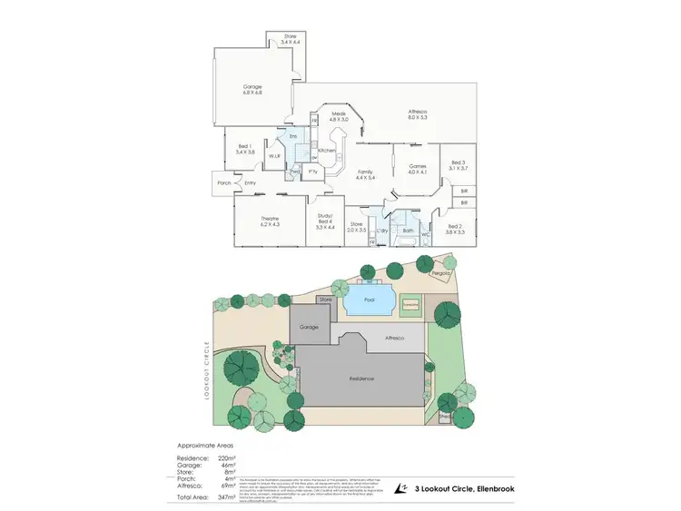 Floorplan of Homely house listing, 3 Lookout Circle, Ellenbrook WA 6069