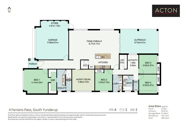 Floorplan of Homely house listing, 4 Fenians Pass, South Yunderup WA 6208
