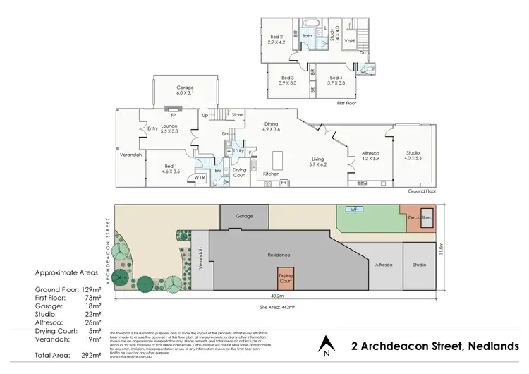 Floorplan of Homely house listing, 2 Archdeacon Street, Nedlands WA 6009