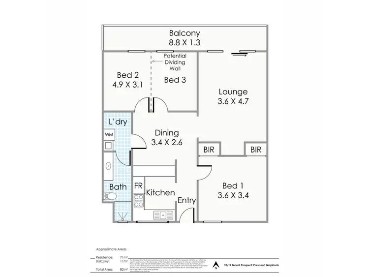 Floorplan of Homely unit listing, 10/17 Mount Prospect Crescent, Maylands WA 6051