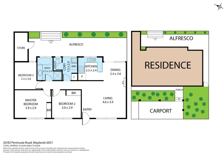 Floorplan of Homely villa listing, 20/83 Peninsula Road, Maylands WA 6051