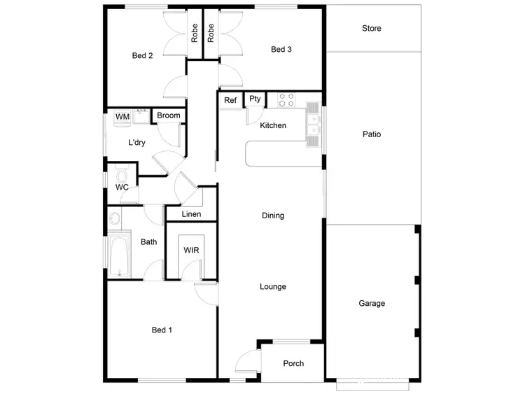 Floorplan of Homely house listing, 6 Paul Terry Drive, Bayonet Head WA 6330