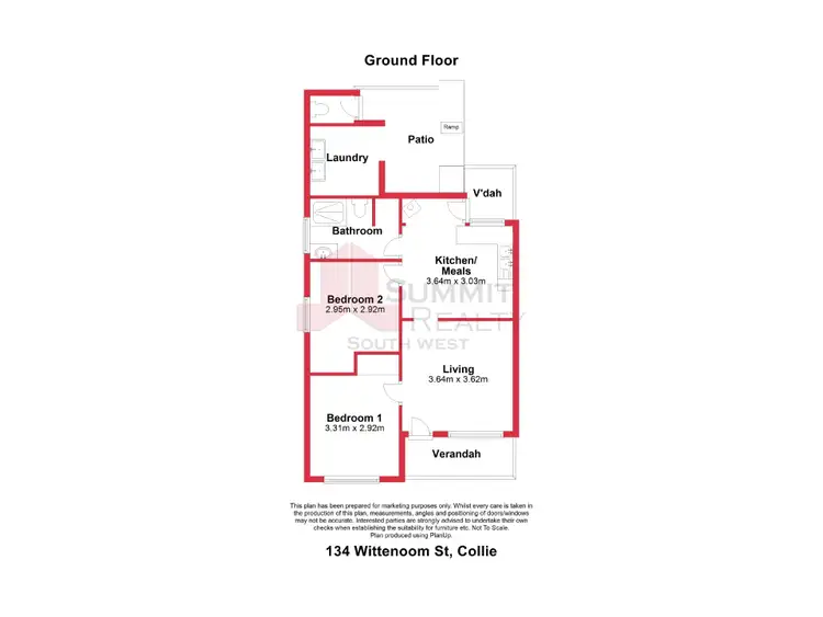 Floorplan of Homely house listing, 134 Wittenoom Street, Collie WA 6225