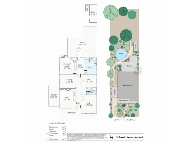 Floorplan of Homely house listing, 95 Seventh Avenue, Maylands WA 6051
