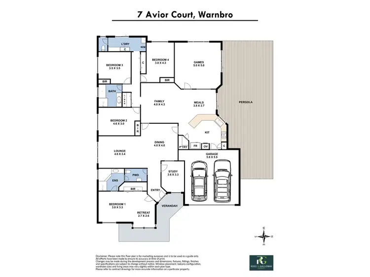 Floorplan of Homely house listing, 7 Avior Court, Warnbro WA 6169