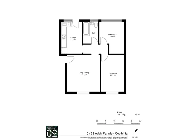Floorplan of Homely apartment listing, 5/33 Adair Parade, Coolbinia WA 6050