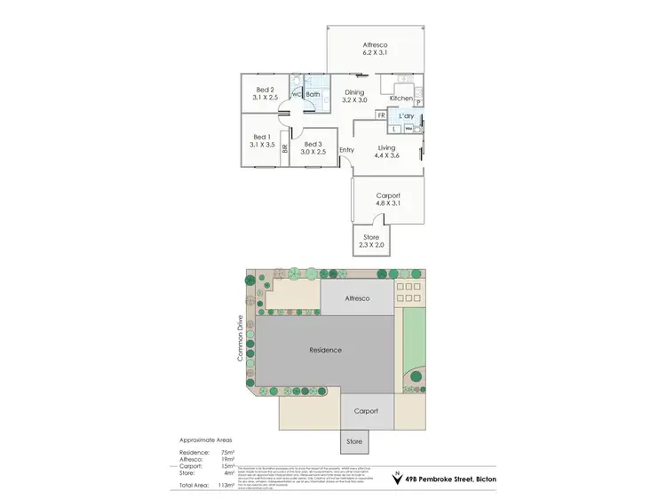 Floorplan of Homely villa listing, 49B Pembroke Street, Bicton WA 6157