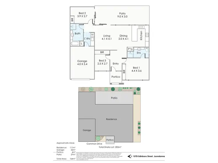 Floorplan of Homely villa listing, 157D Edinboro Street, Joondanna WA 6060
