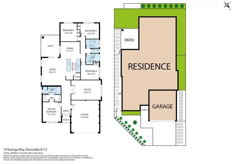 Floorplan of Homely house listing, 19 Karinga Way, Harrisdale WA 6112