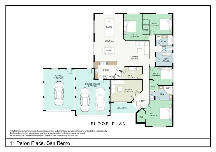 Floorplan of Homely house listing, 11 Peron Place, San Remo WA 6210