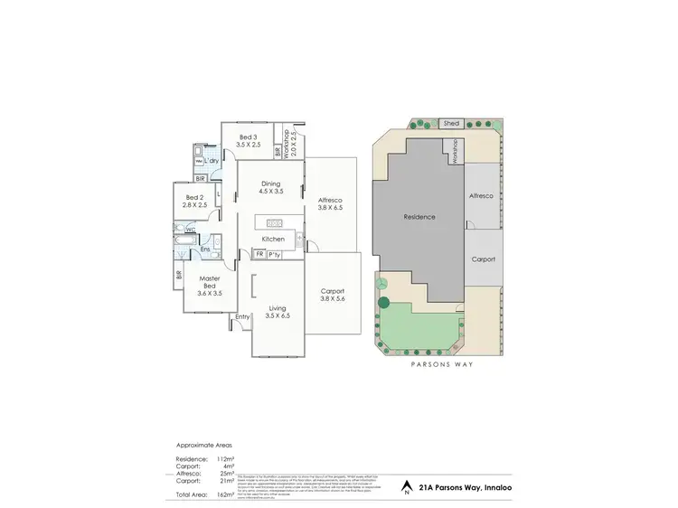 Floorplan of Homely house listing, 21A Parsons Way, Innaloo WA 6018