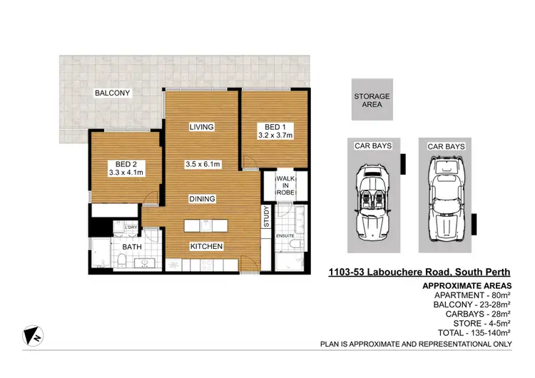 Floorplan of Homely apartment listing, 1103/53 Labouchere Road, South Perth WA 6151