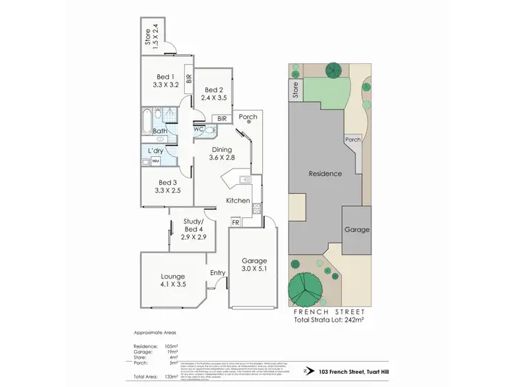 Floorplan of Homely villa listing, 103 French Street, Tuart Hill WA 6060