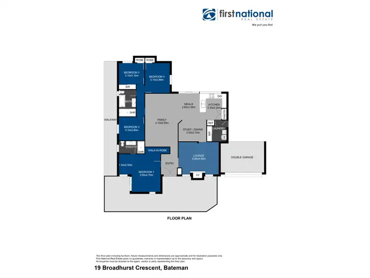 Floorplan of Homely house listing, 19 Broadhurst Crescent, Bateman WA 6150