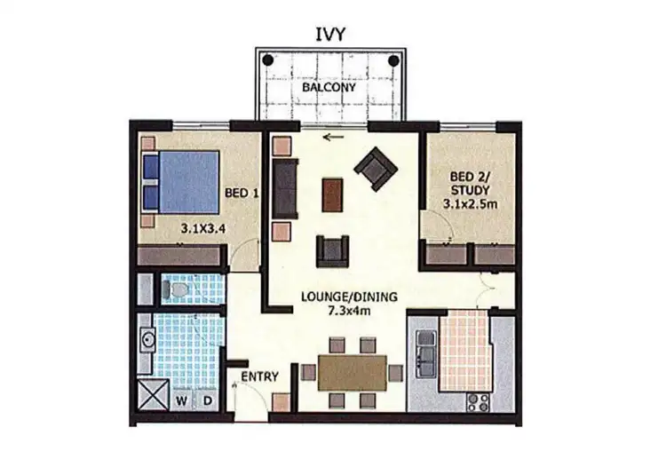 Floorplan of Homely retirement listing, 64/37 Britannia Road, Leederville WA 6007