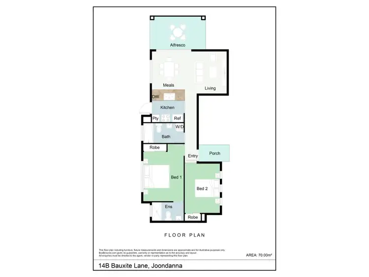 Floorplan of Homely apartment listing, 14B Bauxite Lane, Joondanna WA 6060