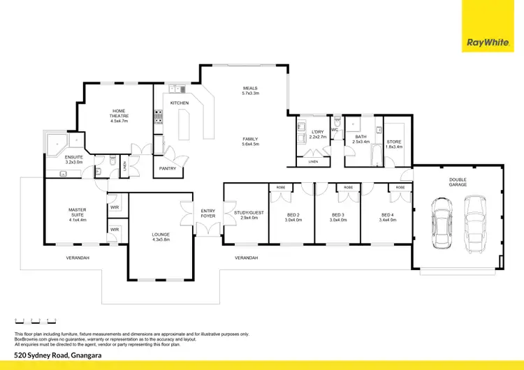 Floorplan of Homely house listing, 520 Sydney Road, Gnangara WA 6077