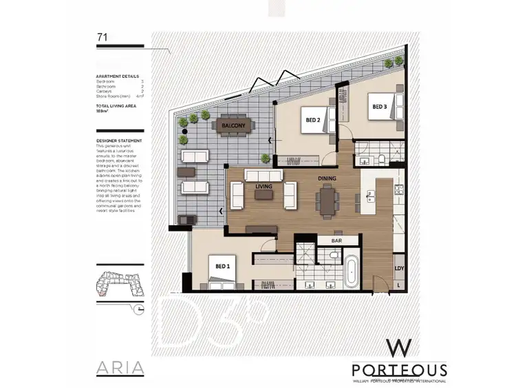 Floorplan of Homely apartment listing, 71/2 Milyarm Rise, Swanbourne WA 6010