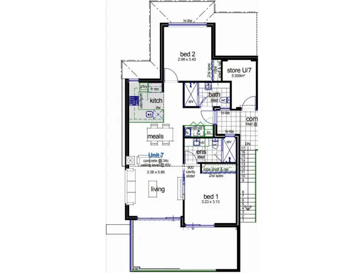 Floorplan of Homely apartment listing, 7/50 Boronia Street, Innaloo WA 6018