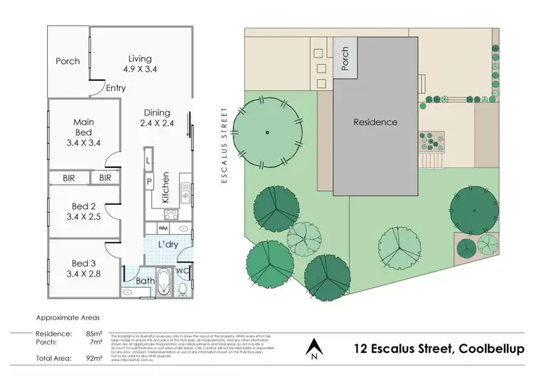 Floorplan of Homely house listing, 12 Escalus Street, Coolbellup WA 6163