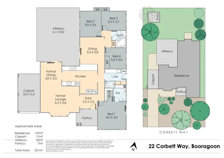 Floorplan of Homely house listing, 22 Corbett Way, Booragoon WA 6154
