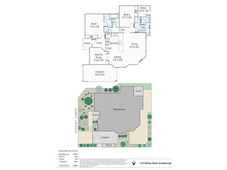 Floorplan of Homely villa listing, 1/69 Stanley Street, Scarborough WA 6019
