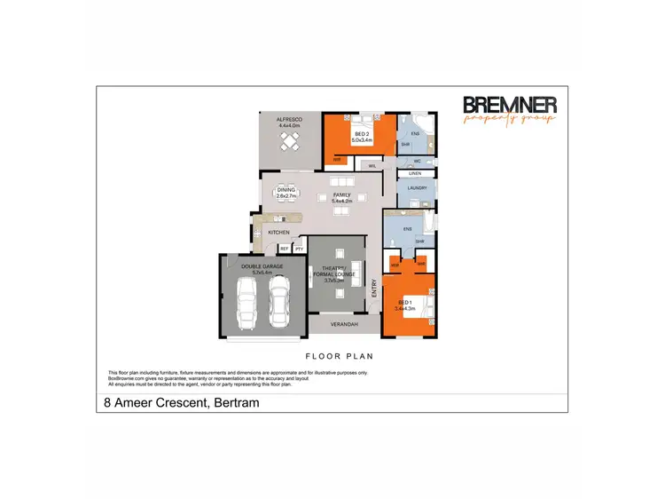 Floorplan of Homely house listing, 8 Ameer Crescent, Bertram WA 6167