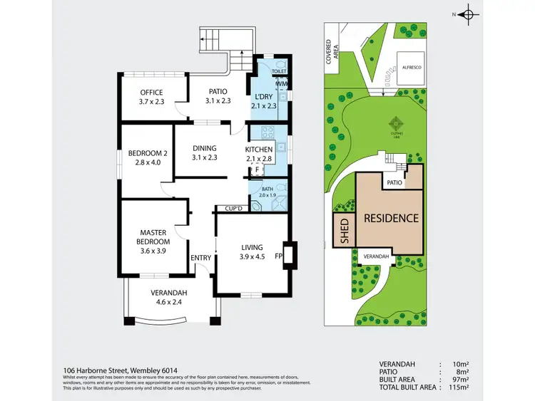 Floorplan of Homely house listing, 106 Harborne Street, Wembley WA 6014