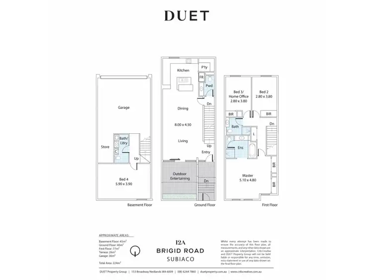 Floorplan of Homely house listing, 12A Brigid Road, Subiaco WA 6008