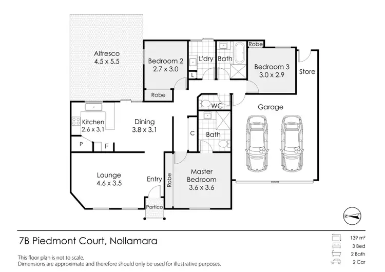 Floorplan of Homely house listing, 7B Piedmont Court, Nollamara WA 6061