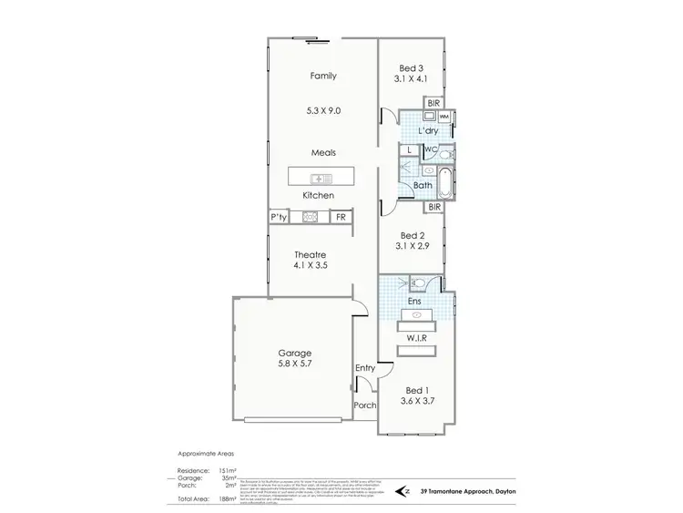 Floorplan of Homely house listing, 39 Tramontane Approach, Dayton WA 6055