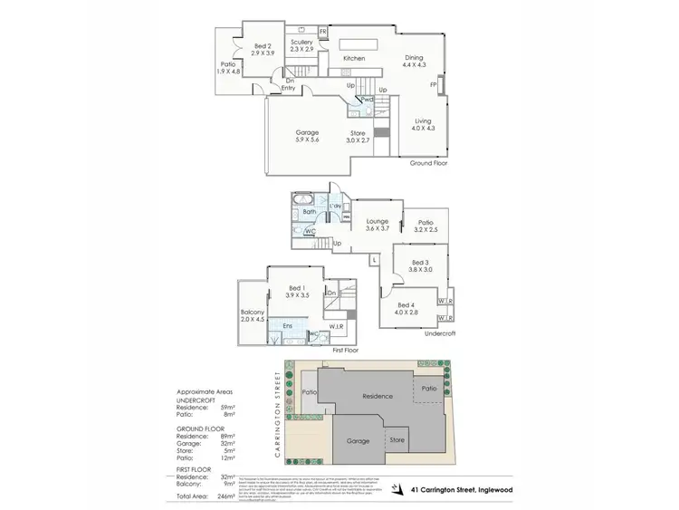 Floorplan of Homely house listing, 41 Carrington Street, Inglewood WA 6052