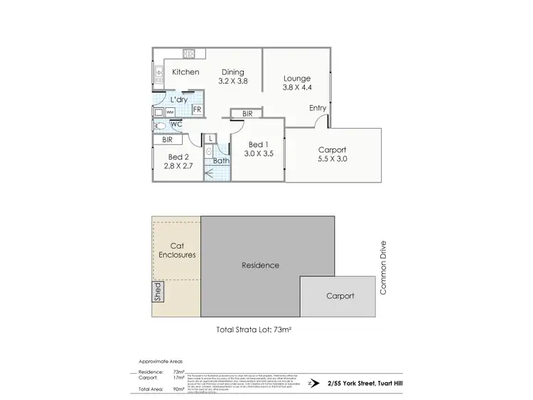 Floorplan of Homely villa listing, 2/55 York Street, Tuart Hill WA 6060