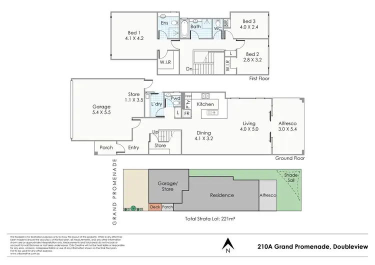 Floorplan of Homely house listing, 210a Grand Promenade, Doubleview WA 6018
