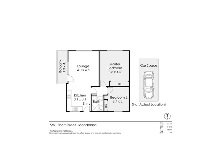 Floorplan of Homely unit listing, 5/51 Short Street, Joondanna WA 6060