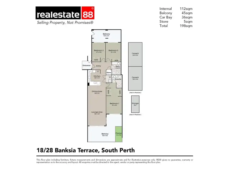 Floorplan of Homely apartment listing, 18/28 Banksia Terrace, South Perth WA 6151