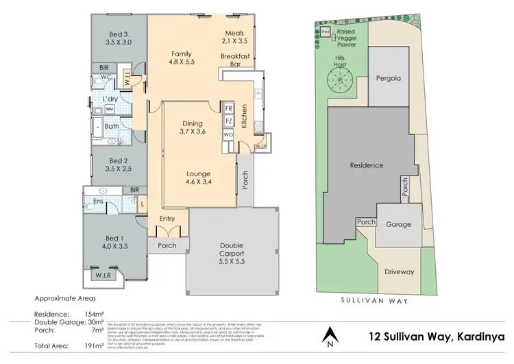 Floorplan of Homely house listing, 12 Sullivan Way, Kardinya WA 6163