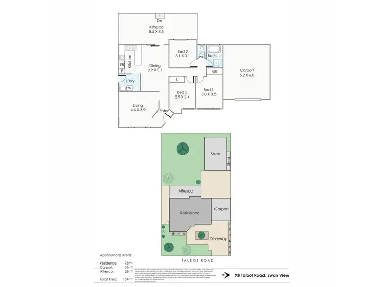 Floorplan of Homely house listing, 93 Talbot Road, Swan View WA 6056