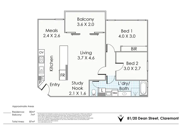 Floorplan of Homely apartment listing, 81/20 Dean Street, Claremont WA 6010